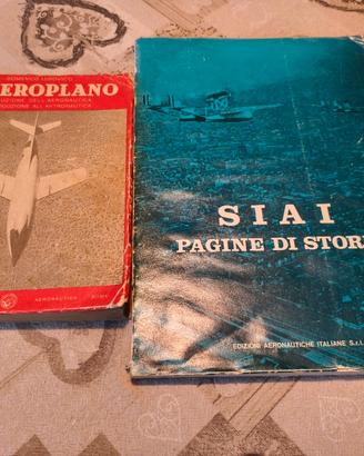 2 Libri Aviazione SIAI - Nozioni Aeroplano
