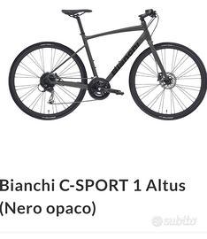 Bicicletta Bianchi C-Sport 1 Altus 24 (nero opaco)