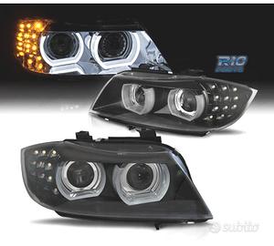 FARI XENON ANGEL EYES 3D BMW E90 E91 08-12 NERO OP