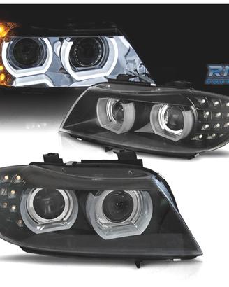 FARI XENON ANGEL EYES 3D BMW E90 E91 08-12 NERO OP