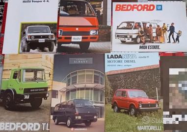 Depliant Isuzu troper Bedford midi Lada Niva ecc