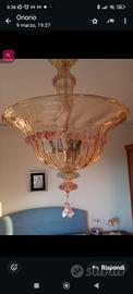 lampadario in vetro di Murano 