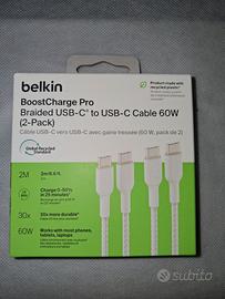 CAVI BELKIN USB-C A USB-C 2 MT. KIT da 2 NUOVI