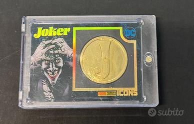 Carta Joker DC Panini Comics Icons con medaglia