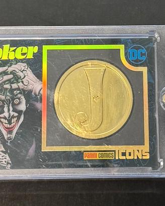 Carta Joker DC Panini Comics Icons con medaglia