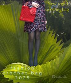 borsa uncinetto rossa