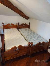 Letti singoli legno massello