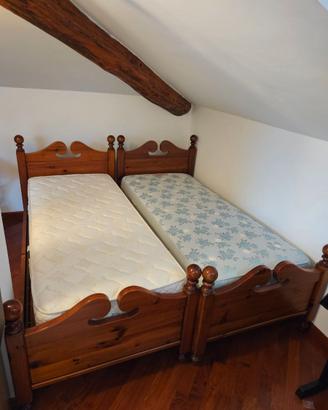 Letti singoli legno massello