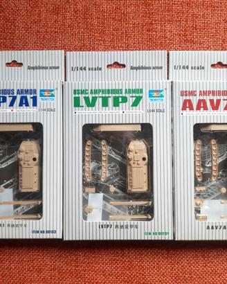Scala 1:144 - 3 kit di mezzi corazzati anfibi