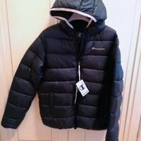 Piumino Champion Nero Cappuccio Nuovo Taglia 15-16