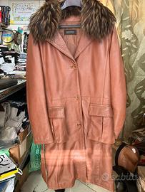 Cappotto donna in pelle