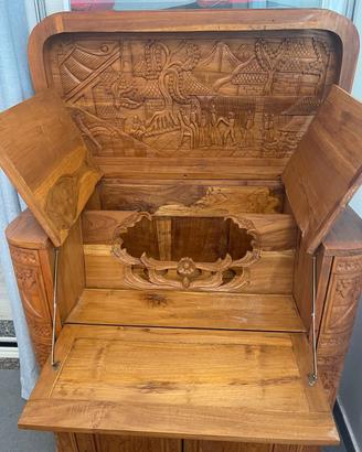 mobile bar legno intarsiato