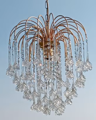 Lampadario in vetro di Murano stile Venini 