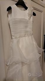 Completo veste cerimonia bimba con coprispalle