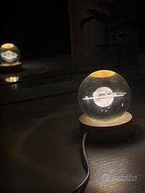 Lampada da scrivania comodino saturno 3D