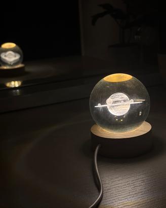 Lampada da scrivania comodino saturno 3D