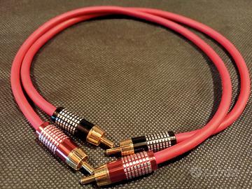 coppia di Cavi segnale RCA stereo hi fi MT 0,50 