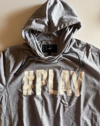 Felpa Celio uomo L grigia con cappuccio #PLAY