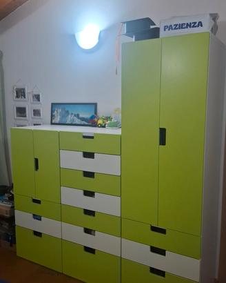 Armadio ikea bianco/verde per cameretta bambini