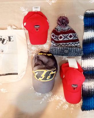 Set lotto: cappelli, sciarpa e bag shopper vintage