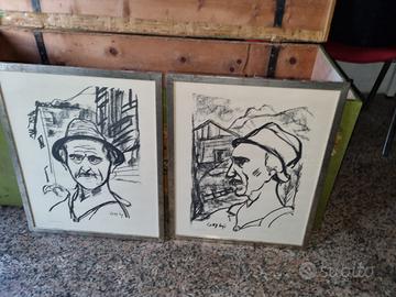 2 quadri di Luigi Gay dedicati  Valle Dei Mocheni