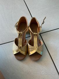 Scare da ballo Latino/caraibico ORO glitter - N.33