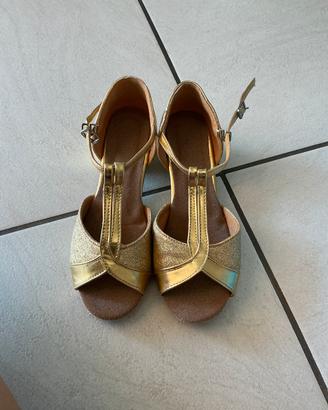 Scare da ballo Latino/caraibico ORO glitter - N.33