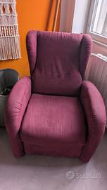 Poltrona Relax Elettrica Alzapersona bordeaux