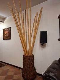 Vaso etnico in fibra naturale