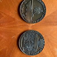 Coppia medaglie reggimento lancieri Aosta