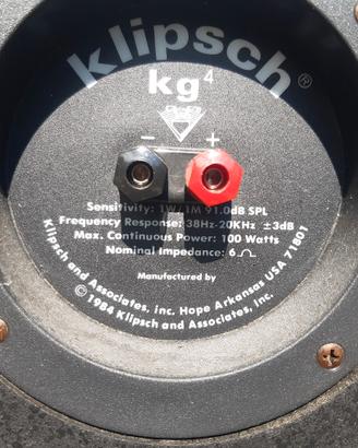  cassa klipsch KG4 