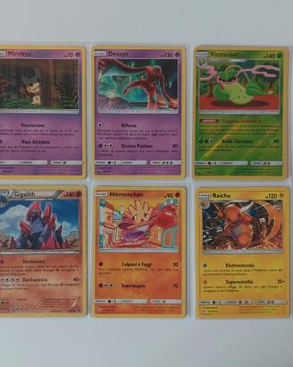 Lotto 6 Carte Pokémon Collezionabili Miste