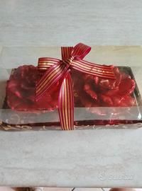 candele a forma di rosa 