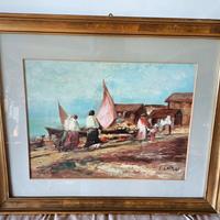 Quadro con cornice dorata