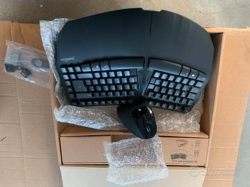 Mini tastiera ergonomica wireless con mouse