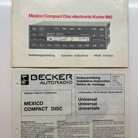 Manuale Mercedes Becker Mexico Kurier 860