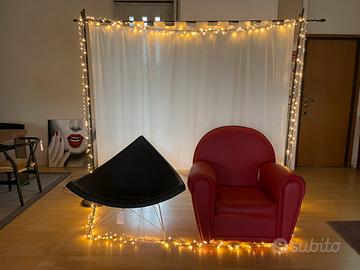 Poltrona vanity in vera pelle vitello