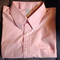 Camicia Rosa a riga bianca sottile Brooks Brothers