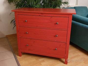 Cassettiera HEMNES ROSSA 108x96 smontata