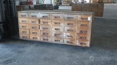 CASSETTIERA INDUSTRIALE ARCHIVIO LOFT FARMACIA