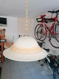 Plafoniera da cucina diametro 45 cm, beige/oro