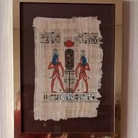 Dipinti su papiro in cornice e sotto vetro