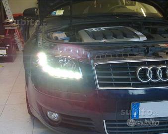 Fari Anteriori Audi A3 8p DAYLINE NERI CROMO