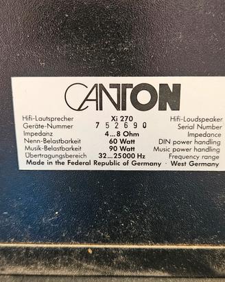 2 cabinet vuoti Canton