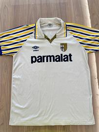 Parma 1990/91 Umbro Parmalat Maglia Calcio Vintage