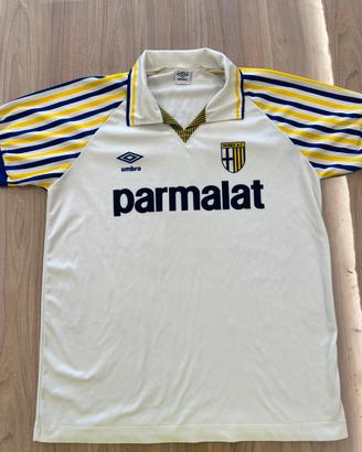 Parma 1990/91 Umbro Parmalat Maglia Calcio Vintage