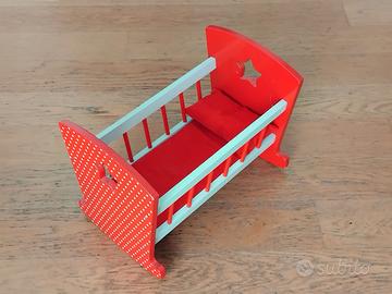 Culla per Bambole in Legno Massello Made in Spagna