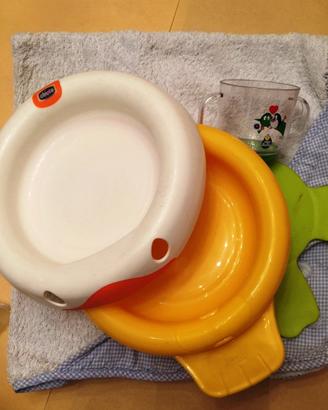 Kit pappa bimbo piatto bicchiere e bavaglia