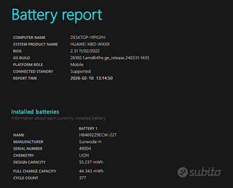 Huawei MateBook D14 2021 i7 / 16GB / 512GB SSD