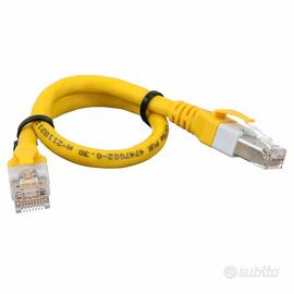 20 patch cord gialle 5mt Cat.5E di Harting, nuove